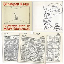 ''Simpsons'' Creator Matt Groening Signed First Edition Book ''Childhood Is Hell'' -- To Which He Ad