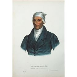 1872 McKenney & Hall Color Print -- ''Shawanese Indian Chief''
