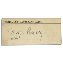 Mexican Artist Diego Rivera Signature