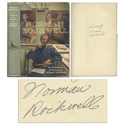 Norman Rockwell Signed Autobiography ''My Adventures as an Illustrator'' With Unclipped Dustjacket