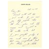 Image 1 : Acclaimed ''Catch-22'' Author Joseph Heller Autograph Letter Signed -- ''...My memory isn't as good 