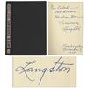 Image 1 : Rare Signed & Inscribed First Edition of Langston Hughes' Novel, ''Tambourines to Glory''