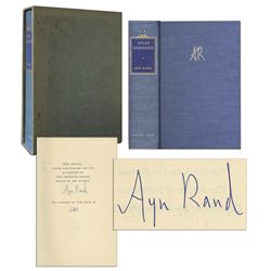 Ayn Rand Signed ''Atlas Shrugged'' -- Her Magnum Opus -- Number 1125 in a Special 10th Anniversary E