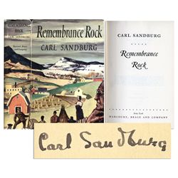 Carl Sandburg Signed First Edition of ''Remembrance Rock''