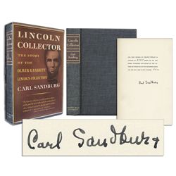 Excellent Carl Sandburg ''Lincoln Collector, The Story of the Oliver R. Barrett Lincoln Collection''