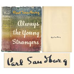 Carl Sandburg Signed Copy of ''Always the Young Strangers''