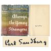 Image 1 : Carl Sandburg Signed Copy of ''Always the Young Strangers''