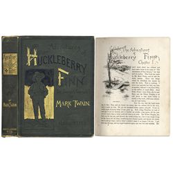 True Mark Twain 1885 First Edition of His Beloved Tome, ''Huck Finn''