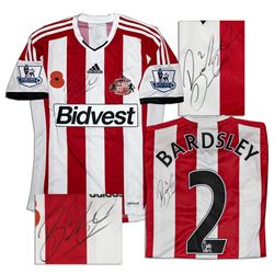 Phil Bardsley Match Worn Sunderland Football Shirt Signed