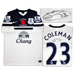 Seamus Coleman Match Worn Everton Football Shirt Signed