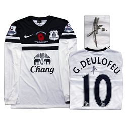 Gerard Deulofeu Match Worn Everton Football Shirt Signed