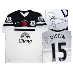 Sylvain Distin Match Worn Everton Football Shirt Signed