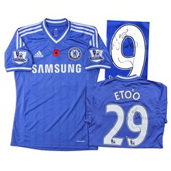 Samuel Eto'o Chelsea Match Worn Chelsea Shirt Signed