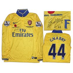 Arsenal Football Shirt Match Worn and Signed by Serge Gnabry