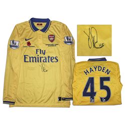 Arsenal Football Shirt Match Worn and Signed by Issac Hayden