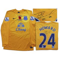 Tim Howard Match Worn Everton Football Shirt Signed