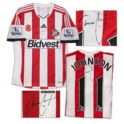 Adam Johnson Match Worn Sunderland Football Shirt Signed