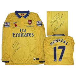 Arsenal Nacho Monreal Signed Soccer Jersey