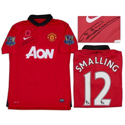 Smalling Match Worn & Signed Manchester United Football Shirt