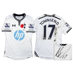 Andros Townsend Match Worn Tottenham Hotspur Football Shirt Signed