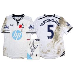 Jan Vertonghen Match Worn Tottenham Hotspur Match Worn Shirt Signed