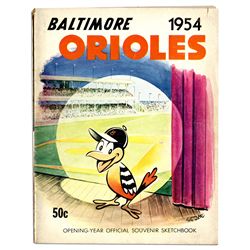 1954 Baltimore Orioles Official 48pp. Softcover Yearbook From the Team's Inaugural Season -- Pages S