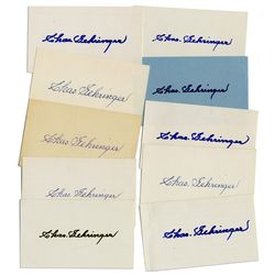 Lot of 10 Index Cards Signed by HOFer Charles Gehringer