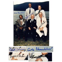 Cooperstown Hall of Fame Induction 8'' x 10'' Photo Signed by HOFers Bowie Kuhn, Monte Irvin, A.B. '