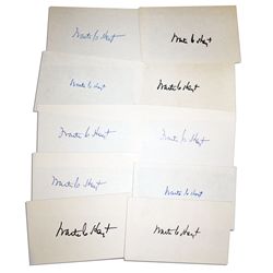 Baseball HOFer Waite Hoyt Lot of 10 Signed Cards