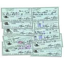 Lot of 10 Personal Checks Signed by Baseball HOFer Harmon Killebrew