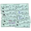 Image 1 : Lot of 10 Personal Checks Signed by Baseball HOFer Harmon Killebrew