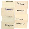 Image 1 : New York Giants HOFer Rube Marquard Signed Lot of 8 Index Cards
