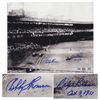 Image 1 : Bobby Thomson and Ralph Branca Signed 20'' x 16.5'' Photo of the Famed ''Shot Heard Round the World'