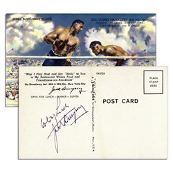 Pristine Postcard Signed by World Heavyweight Champion Jack Dempsey