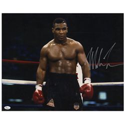 Mike Tyson Signed Photo Poster -- 20'' x 16'' -- With JSA LOA