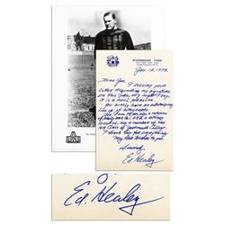 Pro Football Hall of Fame Inductee Ed Healey Autograph Letter Signed -- ''...I thank God for everyth