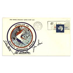 Rare Apollo 15 Crew Signed Astronaut Insurance Cover Issued by NASA -- Al Worden, Dave Scott & Jim I