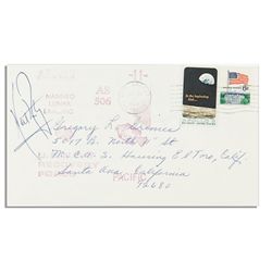 Neil Armstrong Signed Cover Paying Tribute to the Splashdown Recovery -- Cancelled Onboard the U.S.S