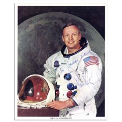Neil Armstrong Signed 7.5'' x 9.5'' Photo