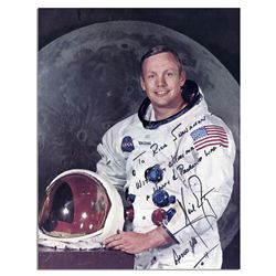 Neil Armstrong Trimmed Signed Photo