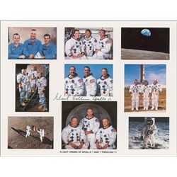 Michael Collins Signed Composite Photo of Apollo Flights -- ''Michael Collins, Apollo 11''