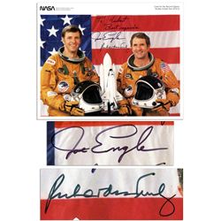 Space Shuttle Columbia STS-2 Astronauts Signed 10'' x 8'' Photo