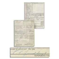 Charles Lindbergh Application for His ''Airman Medical Certificate''