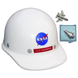 Apollo Era NASA Lot -- Hardhat & Lapel Pins