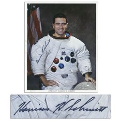 Harrison Schmitt 8'' x 10'' Photo Signed -- The Last Astronaut to Walk on the Moon