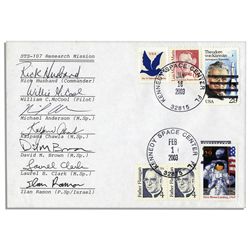 Excellent STS-107 First Day Cover -- Signed by Each of the Astronauts From the Tragic 2003 Mission