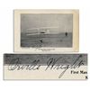 Image 1 : Orville Wright Signed Photo of the Wright Brothers Conducting Their First Flight at Kitty Hawk in 19