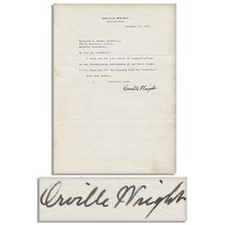Orville Wright 1935 Typed Letter Signed -- ''...congratulations on the thirty-second anniversary of 