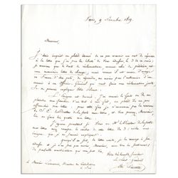 1819 Napoleonic General Edme Aime Lucotte Autograph Letter Signed -- ''...It is a riddle that I cann