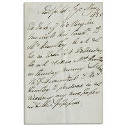 Duke of Wellington 1835 Letter Written in Third Person